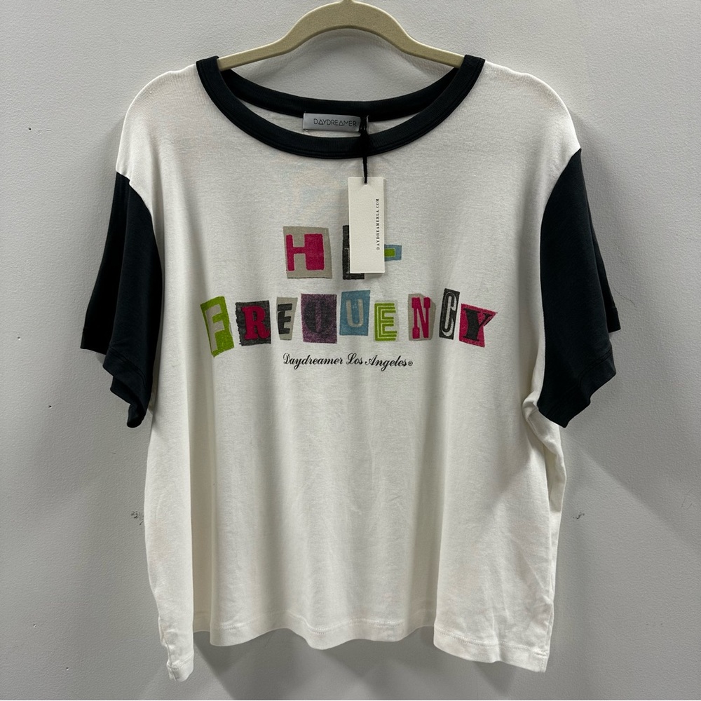 Daydreamer LA NWT Hi-Frequency Graphic Ringer Tee Size 2XL 100% Cotton